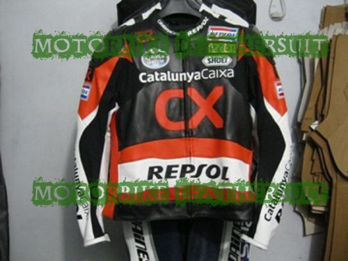 Honda repsol cx motorcycle/motorbike leather racing jacket cowhide 1.3mm thick