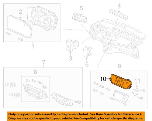 Honda oem 12-15 cr-v cluster switches-visor 78269t0aa01