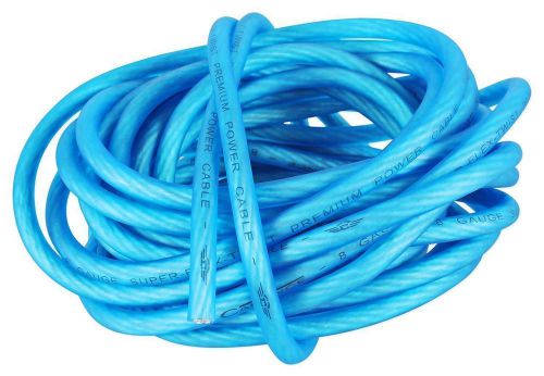 Cadence 8g250mp-b 15&#039; ft 8 gauge blue ofc marine/boat amp power/ground cable