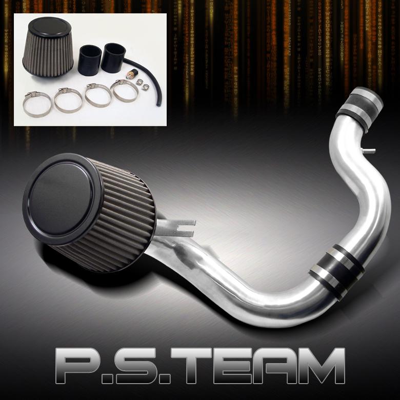 90-93 acura integra polished aluminum cold air intake+stainless washable  filter