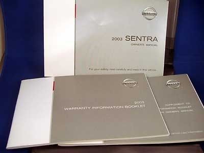 2003 nissan sentra oem factory owners manual w cover 03