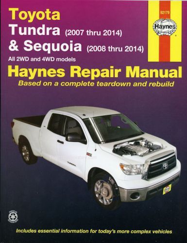 Toyata tundra 2007-2014, sequoia 2008-2014 2wd, 4wd repair manual by haynes