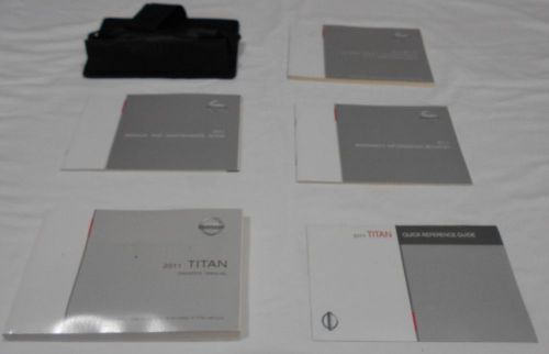 2011 nissan titan owner manual 6/pc.set &amp; black new style factory case. - oem,,