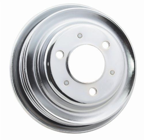 Mr. gasket 4961g chrome triple groove pulley for 396-454 bbc