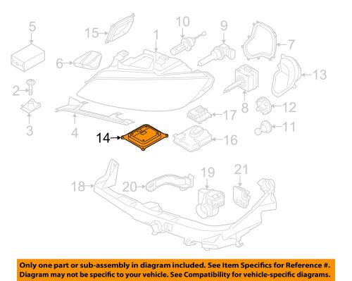 Bmw oem 11-13 x5 headlamp-control module 63117263052