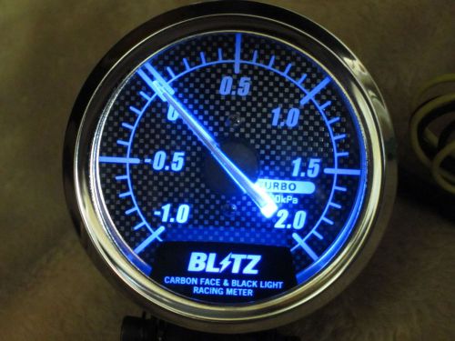 Blitz carbon face &amp; black light boost gauge meter blm