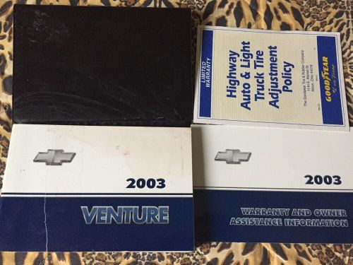 2003 chevrolet venture owner&#039;s manual set &amp; case *oem*