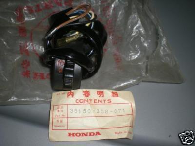 Nos honda light switch 74 xl125 mt250 35150-358-671