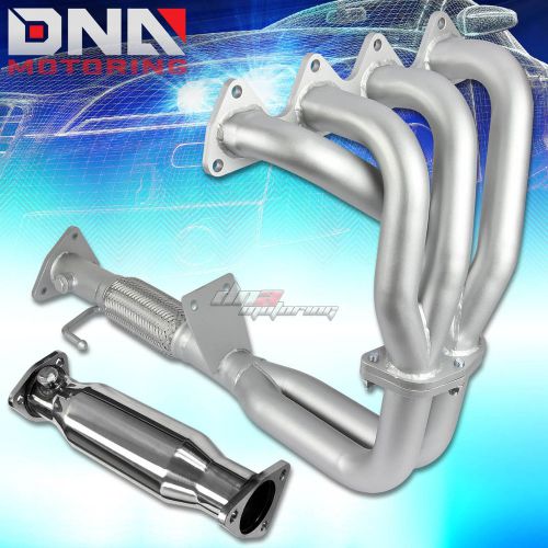 For 97-01 prelude base bb6 h22 stainless ceramic coated manifold header+cat pipe