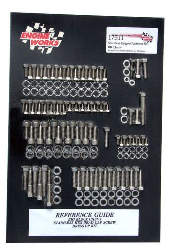 Engine works stainless steel engine bolt kit bbc 454 complete set