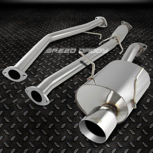 J2 for 07-11 crv k24z stainless cat back exhaust piping 4&#034; rolled muffler tip