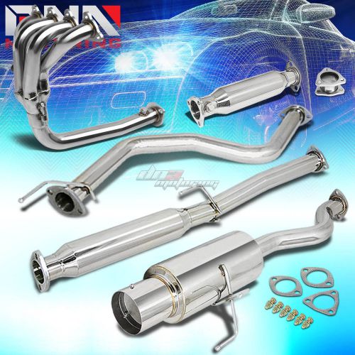 For civic ej6-8 4.5&#034; tip performance catback+4-1 header manifold+pipe exhaust