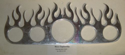 Billet aluminum flaming dash insert