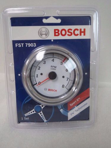 Bosch sport ii 3-3/8&#034; tachometer (white) fst7903 fst 7903