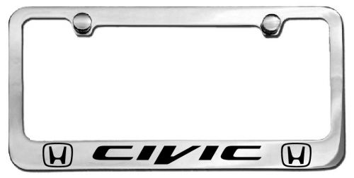 Honda civic solid brass chrome plated license plate frame