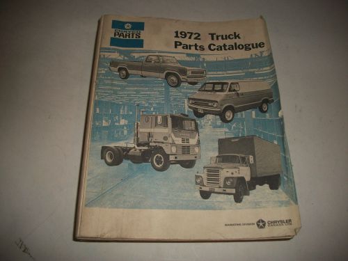 Original 1972 dodge trucks illustrated parts catalog light med. hd. d100 w300