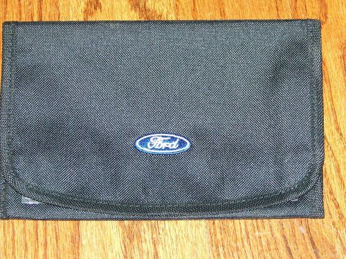 Ford canvas pouch 6&#034; x 9&#034; can hold manual title insurance registration pens etc