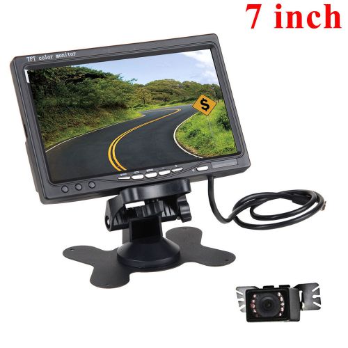 7&#034; tft lcd monitor car rear view system backup reverse camera night vision kit