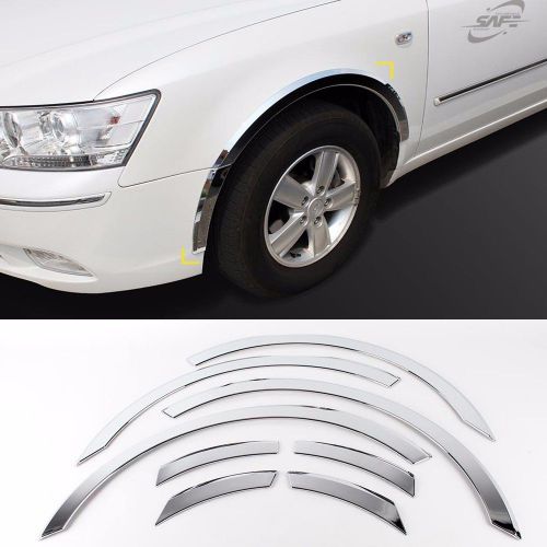 Chrome fender garnish molding trim k911 for hyundai nf sonata 2005-2009 rr free