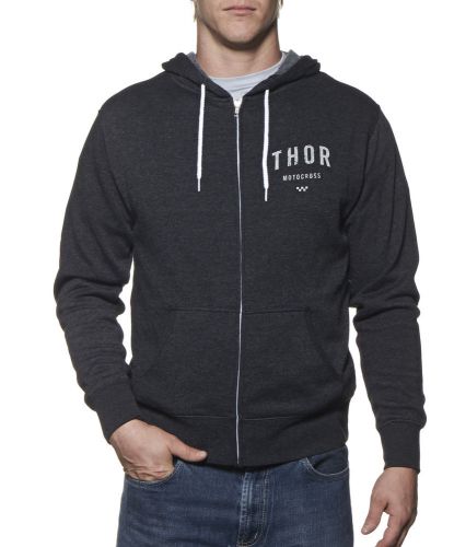 Thor shop mens zip-up hoodie charcoal/gray/heather