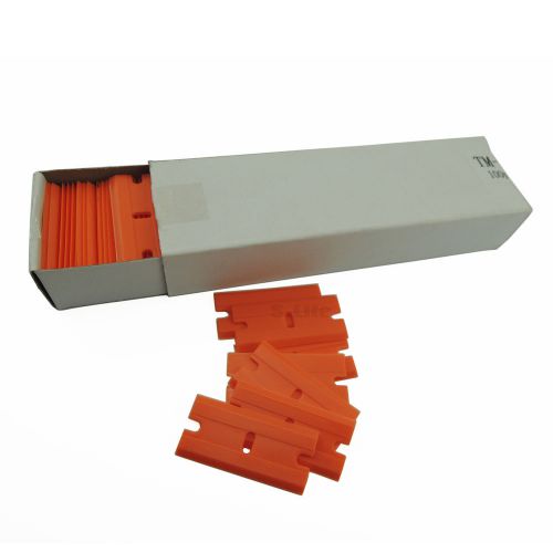 100pcs plastic razor scraper blades double edged plastic razor blades squeegee