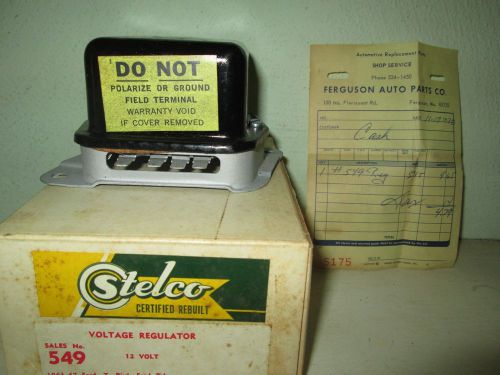 Stelco rebuilt voltage regulator (# 549) 1963-67 vehicles - ford lincoln mercury