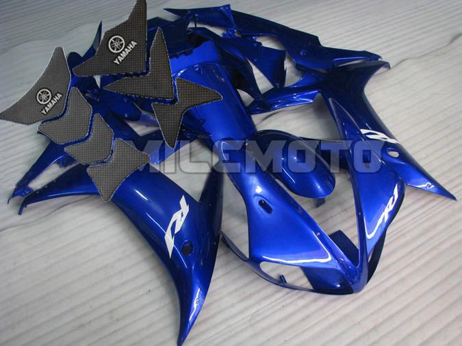  free tank pad x2! fairing for yamaha yzf r1 2002 2003 02 03 injection mold eax