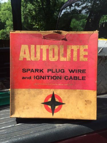 Autolite spark plug wires ignition box vtg ford motors co