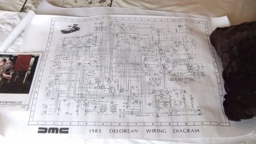 Dmc-12 delorean 1981 1982 1983 wiring diagram  24 &#034; x 36 &#034;
