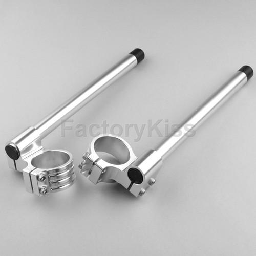 Hot motorcycle cnc clip on handle bars honda cbr 600 rr 05-06 silver