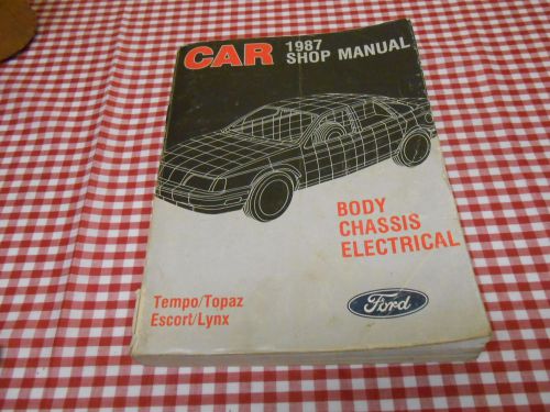 Ford 1987 shop manual, tempo topaz escort lynx