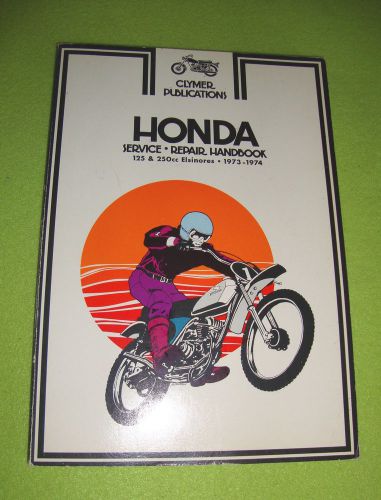 Honda elsinores mt125 cr125m mt250 cr250m vintage shop manual 1973-1974 mint!!