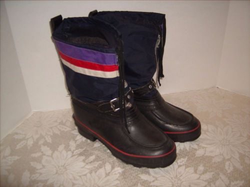 Vintage montgomery ward snowmobile boots size women&#039;s 7 steel shank felt liner