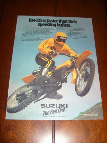 1978 suzuki rm-125 ***original ad*** rm125