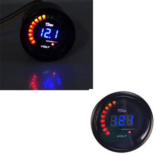 2&#034;52mm 20led digital colorful volt racing gauge 8-18v car vehicle universal