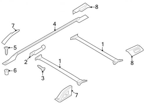 Ford oem roof rack cover 7l7z7855183aa image 8