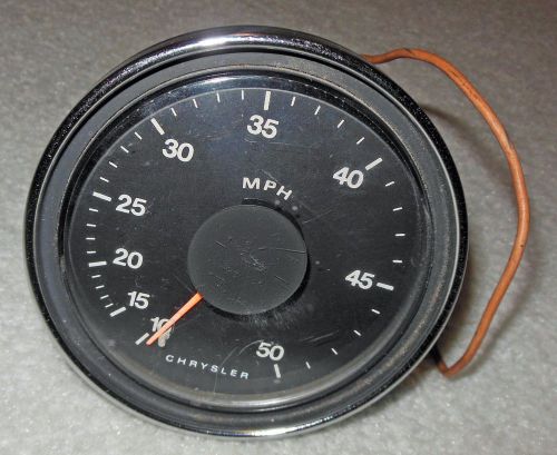 Chrysler boat speedometer 1975 medallion brand 50 mph-used