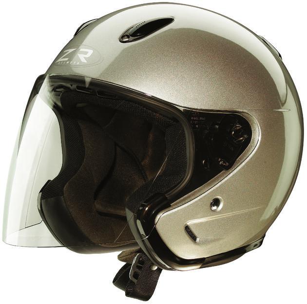 Z1r ace open face motorcycle helmet silver sm/small