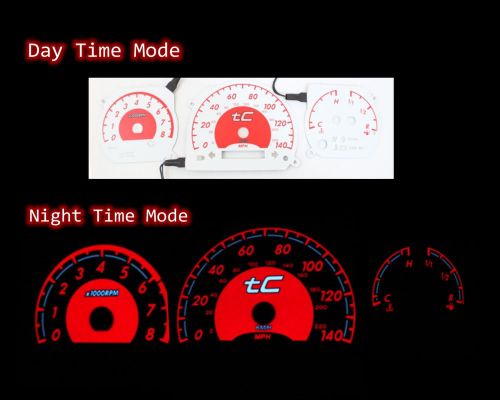 05-09 scion tc mt  red indiglo glow white gauges