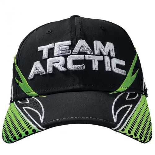 Arctic cat team arctic flame performance polyester cap - black green - 5273-048