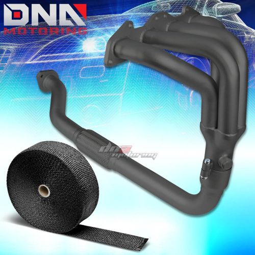 4-1 stainless black racing header for 2g eclipse/talon non-turbo 2.0l+heat wrap