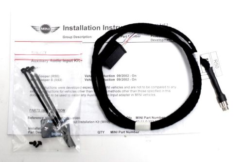 Mini cooper r50 mini cooper r53 oem auxiliary aux kit 09/2002 and up #0 153 367