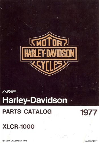 1977 harley-davidson xlcr 1000 cafe racer parts catalog manual -sportster-xlcr