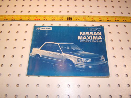 Nissan maxima 1987 owner&#039;s oem1 manual,om7e-0u11u1, 1987 nissan maxima