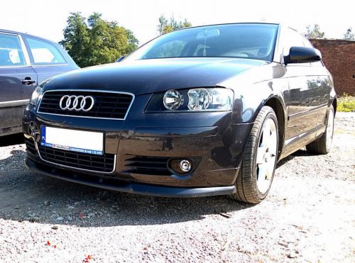 Md - audi a3 8p pre facelift 03-05 abs plastic textured front bumper splitter