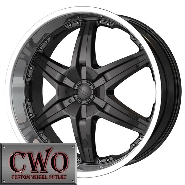 26 black dip wicked rims 6x135/6x139.7 6 lug f-150 expedition tahoe yukon cwo