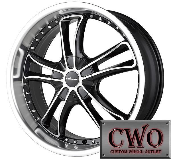 22 black veloche ventata rims 5x115/5x127 5 lug 300 charger jeep wrangler cwo