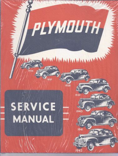 1936 1942 plymouth service shop manual reprint