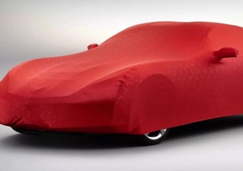 Genuine gm oem red indoor car cover w logo 2014 2015 2016 c7 corvette stingray