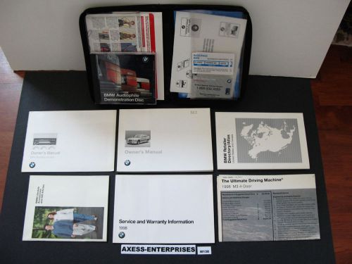 98 1998 bmw e36 m m3 coupe sedan owners manuals drivers books set + case # m138